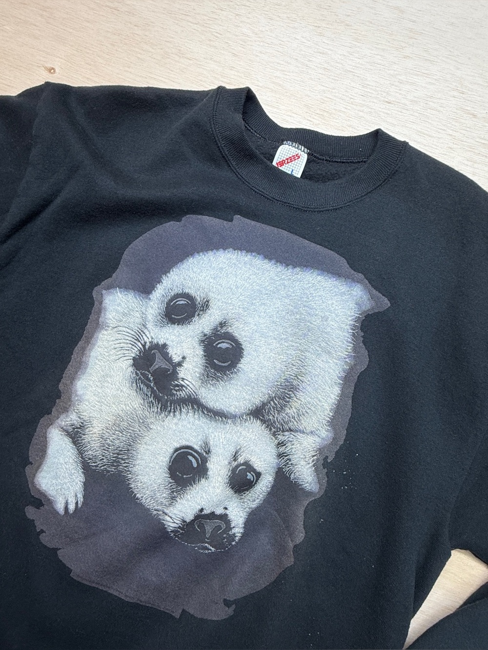 Vintage 1990s Seal Pups Graphic Crewneck Sweatshirt